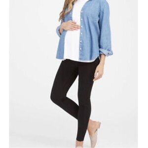 SPANX NEW Mama Ankle Jean-ish Leggings In Black Sz.XL Maternity  Postpartum